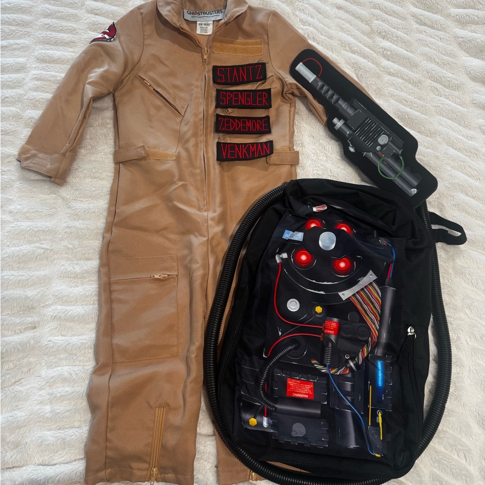 Halloween Costume - Ghostbusters Jumpsuit with Proton Pack, kids x-small
